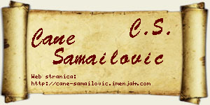 Cane Samailović vizit kartica